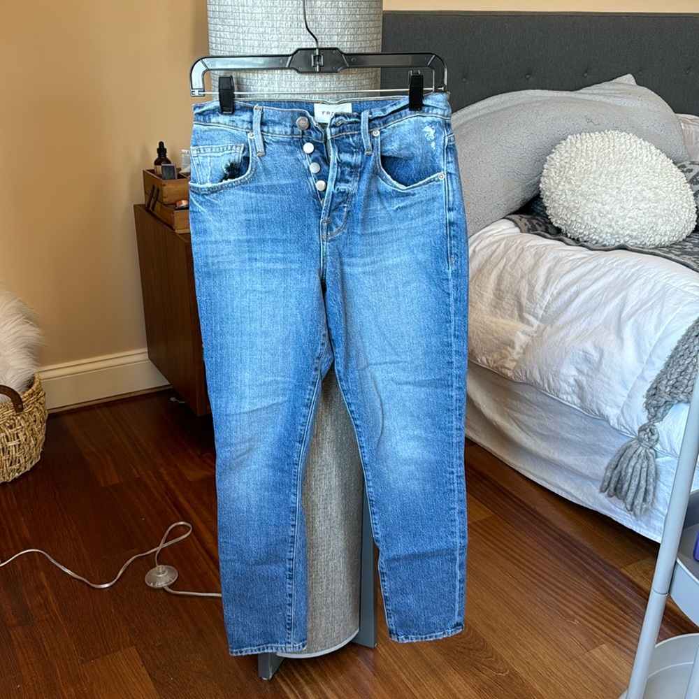Frame skinny ankle jeans